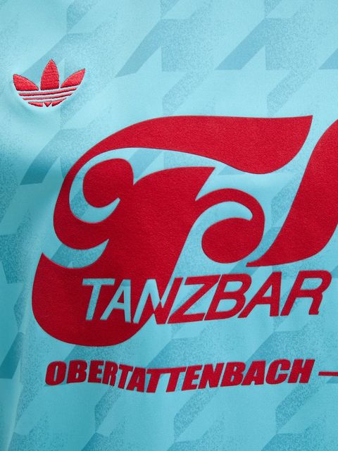 adidas Originals t-shirt Footie Jersey damski kolor niebieski JW2771