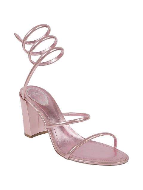 René Caovilla Cleo leather heeled sandals - Pink - zdjęcie produktu nr 2