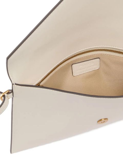 PINKO Love Birds envelope clutch bag - White