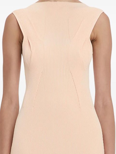 Victoria Beckham pleat-detailing sleeveless maxi dress - Pink