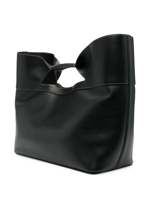Alexander McQueen The Bow leather tote bag - Black