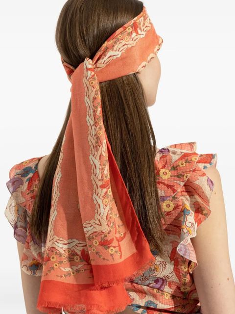 ETRO floral-print scarf - Orange