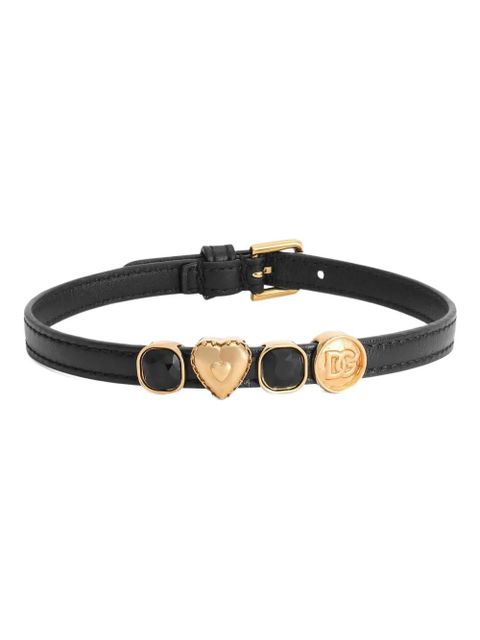 Dolce & Gabbana embellished leather choker - Black - zdjęcie produktu nr 1