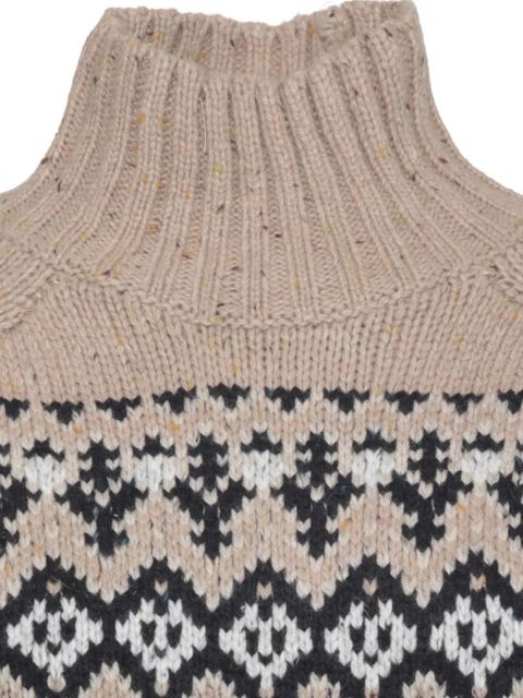 MC2 Saint Barth high-neck fair isle jumper - Neutrals - zdjęcie produktu nr 2