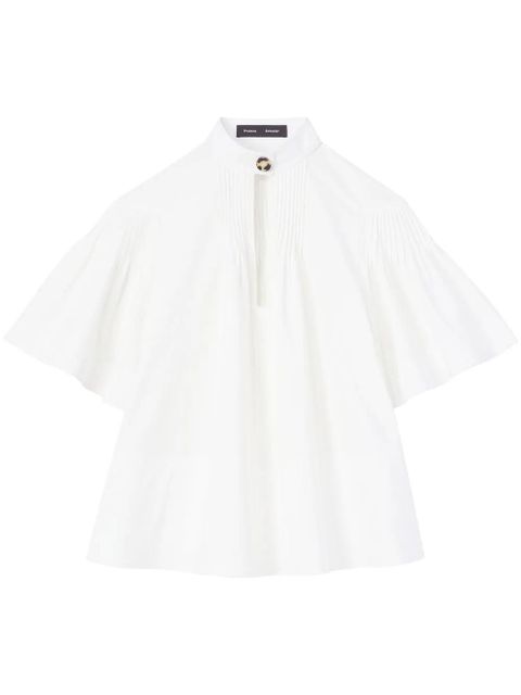 Proenza Schouler pintuck-detail flared blouse - White - zdjęcie produktu nr 1