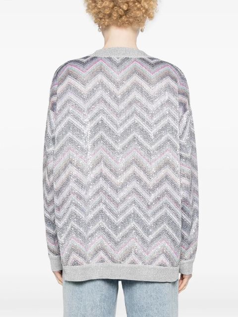 Missoni zigzag sequin-embellished jumper - Grey