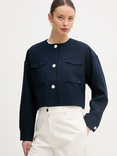 Tommy Hilfiger marynarka jednorzędowa damska z wiskozą - zdjęcie produktu nr 1
