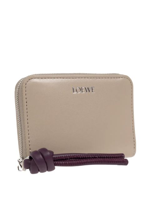 LOEWE knot-detail zip-fastening wallet - Neutrals