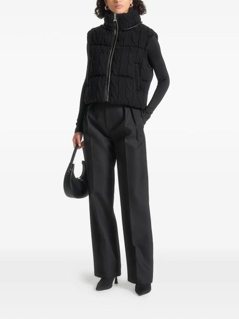 Manière De Voir detachable-hood cable-knit puffer jacket - Black - zdjęcie produktu nr 2