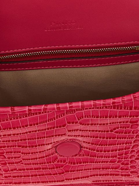 PINKO crocodile-effect mini shoulder bag