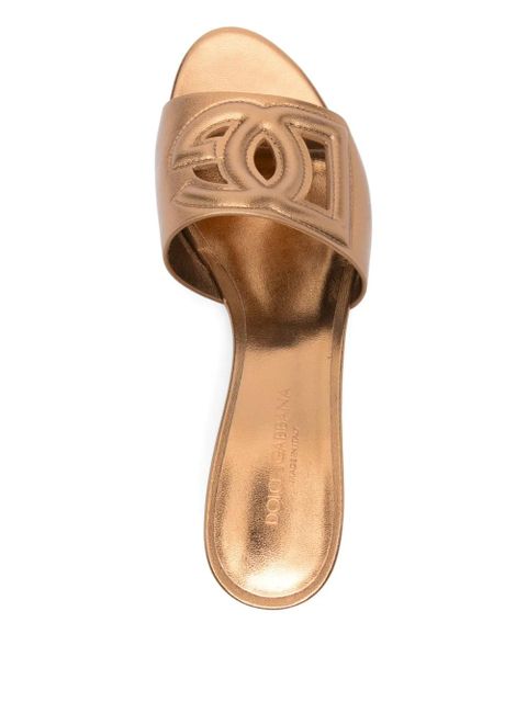 Dolce & Gabbana cut-out heeled sandals - Gold