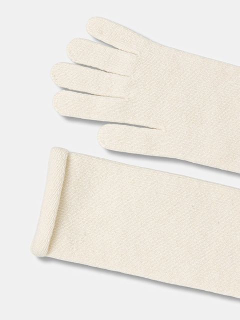 Answear.LAB rękawiczki z dodatkiem wełny damskie kolor beżowy