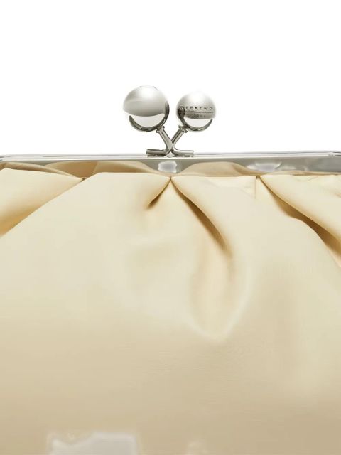 Weekend Max Mara Cubico ruched clutch bag - Neutrals