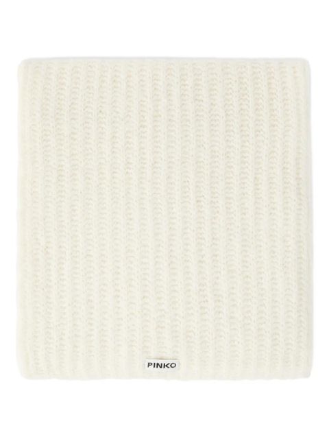 PINKO ribbed-knit scarf - White - zdjęcie produktu nr 1