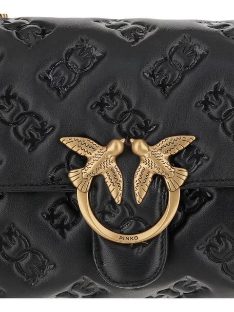 PINKO medium Love embossed tote bag - Black