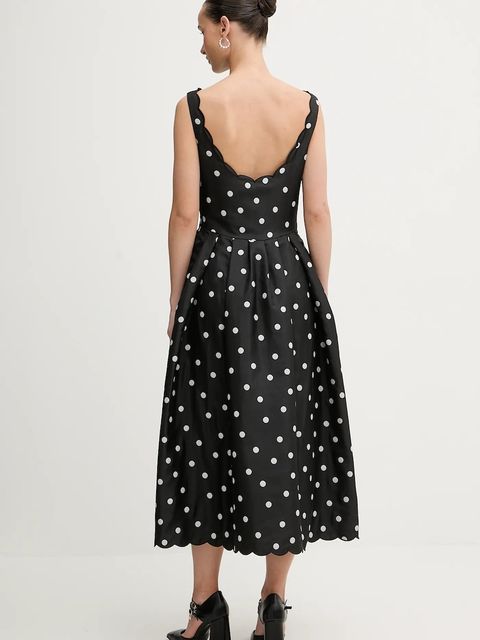 Stine Goya sukienka kolor czarny midi rozkloszowana SG-PS26-D199-2451