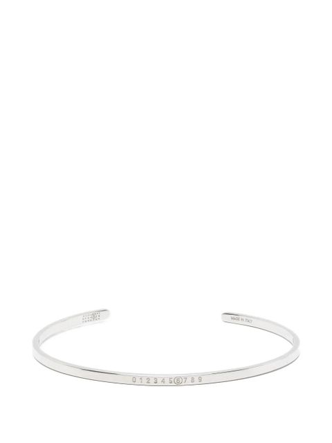 MM6 Maison Margiela logo-engraved bracelet - Silver - zdjęcie produktu nr 1