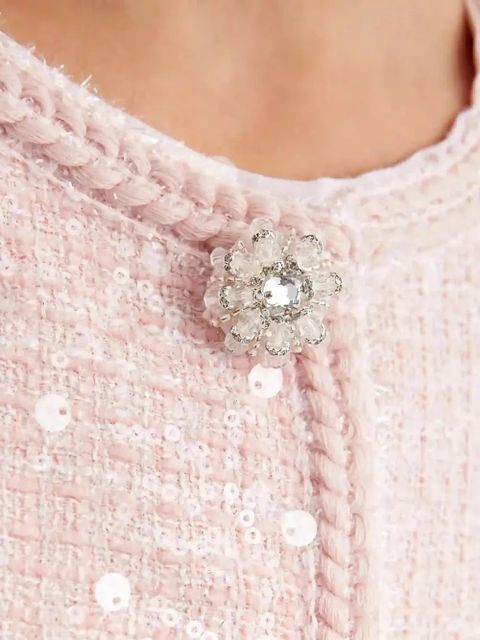 Self-Portrait sequin-embellished pleated midi dress - Pink - zdjęcie produktu nr 2