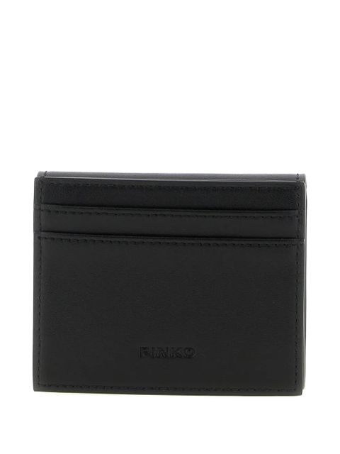 PINKO Saddle metal rings leather wallet - Black - zdjęcie produktu nr 2