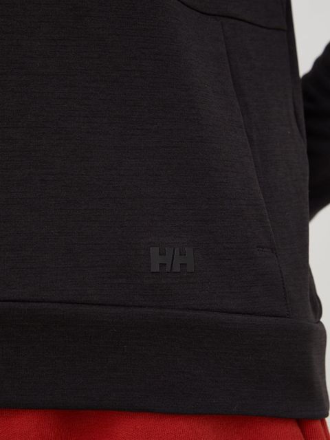 Helly Hansen bluza sportowa damska kolor czarny z kapturem gładka Lifa Tech 48530