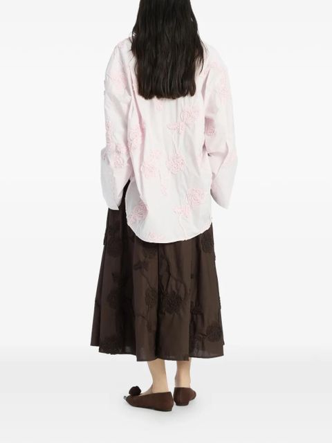 ROTATE BIRGER CHRISTENSEN flower oversized shirt - Pink