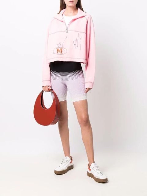 Missoni logo-embroidered funnel neck sweatshirt - Pink - zdjęcie produktu nr 2