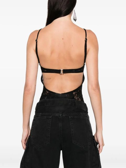 The Attico lace bodysuit - Black