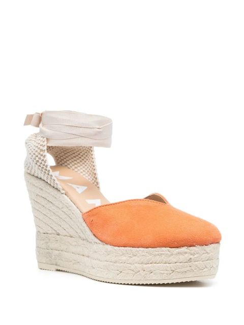 Manebi contrast-panel espadrille wedges - Orange - zdjęcie produktu nr 2