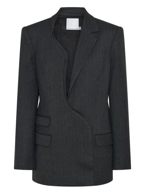 Christopher Esber Torrent pinstripe asymmetrical blazer - Black - zdjęcie produktu nr 1