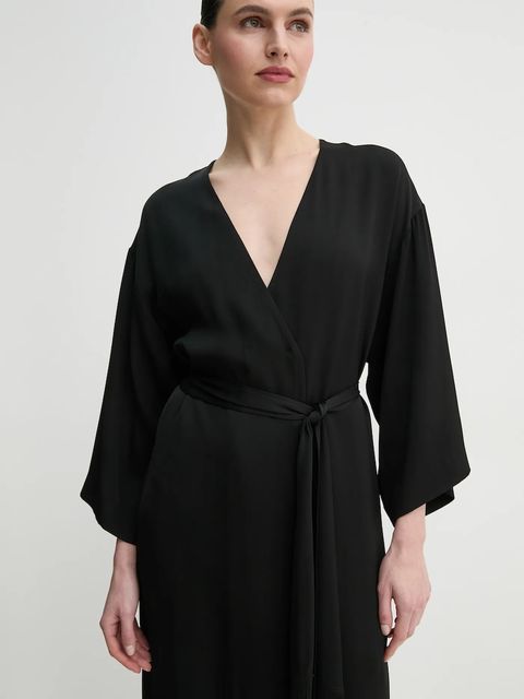 ISABELLE BLANCHE sukienka kolor czarny midi rozkloszowana IS25SS-A120-T011