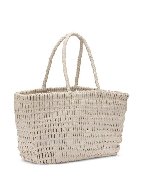 DRAGON DIFFUSION Terrafino woven leather tote bag - Neutrals