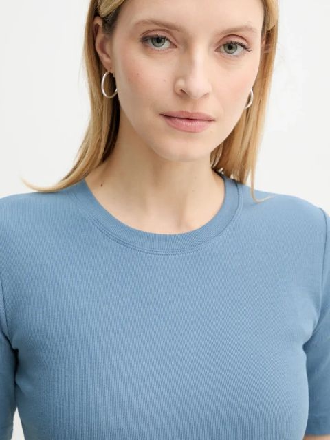 Samsoe Samsoe t-shirt damski kolor niebieski