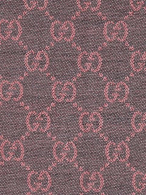 Gucci GG jacquard wool scarf - Pink