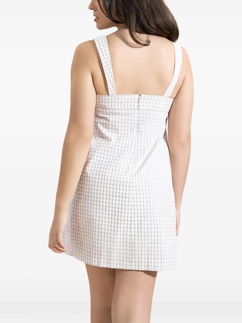 Simkhai Sloan gingham mini dress - White