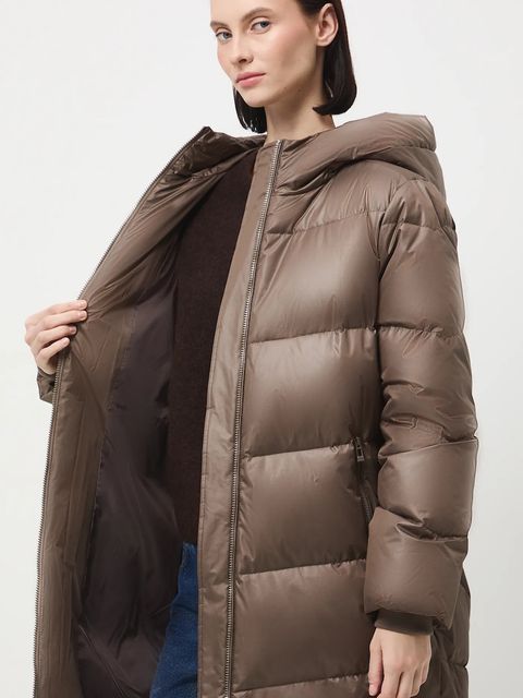 Medicine płaszcz puchowy kolor brązowy