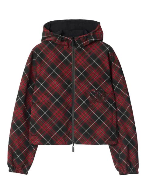 Burberry check-pattern hooded jacket - Red - zdjęcie produktu nr 1