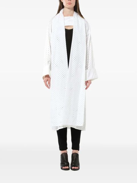 PUCCI eyelet-embellished oversized coat - White - zdjęcie produktu nr 1