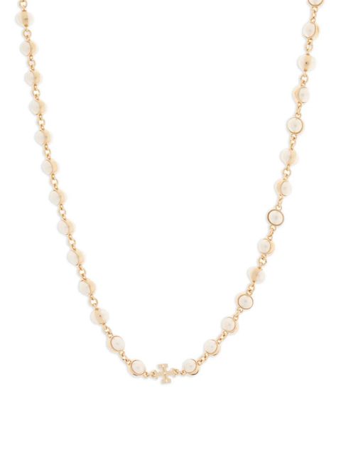 Tory Burch beaded logo necklace - Gold