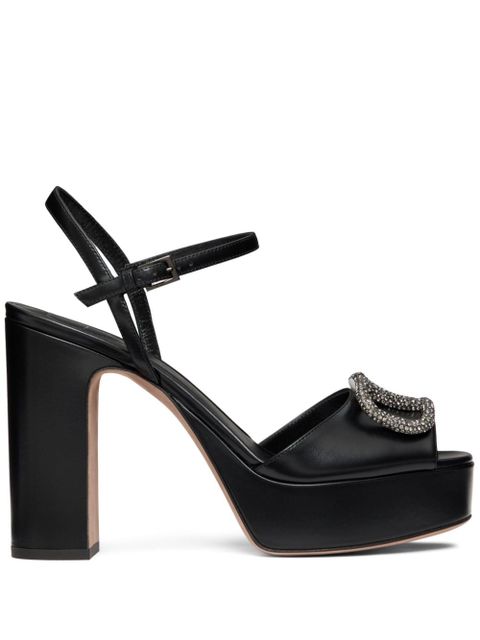 Valentino Garavani 115mm VLogo Signature platform sandals - Black - zdjęcie produktu nr 1