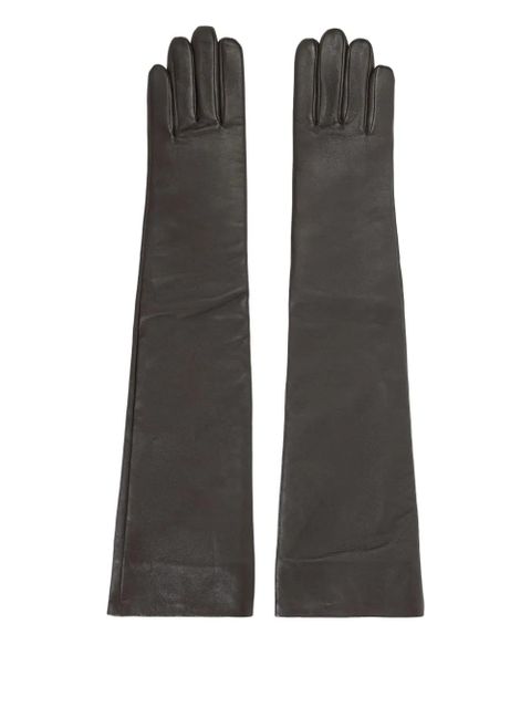 The Frankie Shop leather gloves - Brown - zdjęcie produktu nr 2