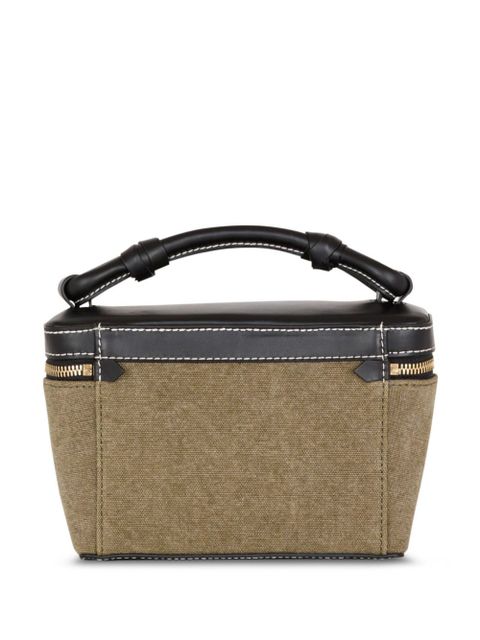 Balmain B-Army panelled makeup bag - Green