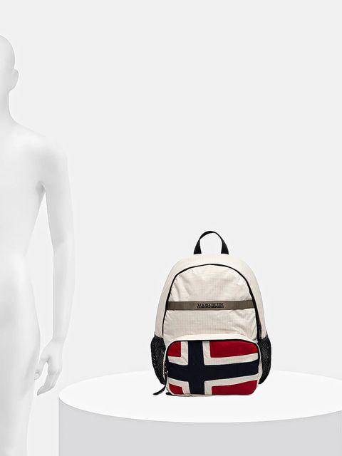 Napapijri plecak H-Nadir kolor beżowy duży wzorzysty NP0A88VBN1J1