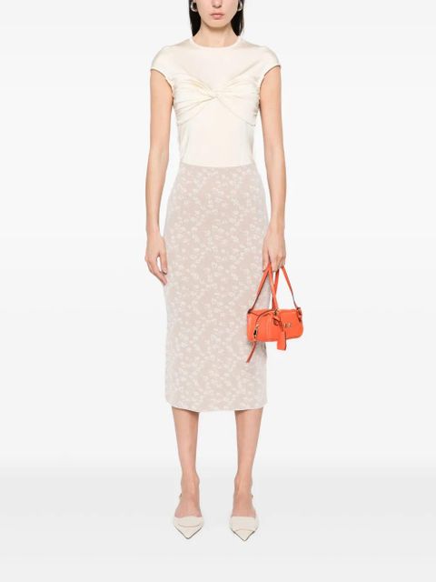 FENDI bloom-jacquard midi skirt - Neutrals - zdjęcie produktu nr 2