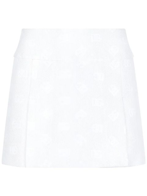 Dolce & Gabbana DG logo-jacquard miniskirt - White - zdjęcie produktu nr 1