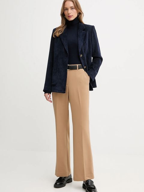 Sisley sweter z domieszką wełny damski kolor granatowy lekki z golfem 102HM2174 - zdjęcie produktu nr 2