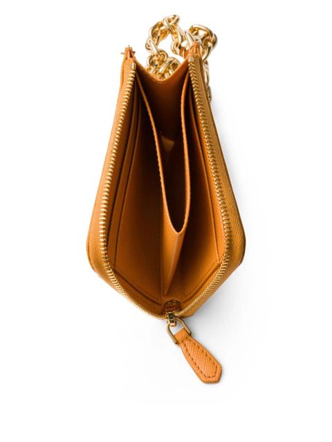 Prada small Saffiano wallet - Orange