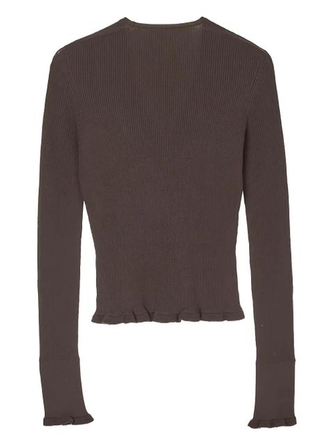Cecilie Bahnsen Bessie ruffled cardigan - Brown - zdjęcie produktu nr 2
