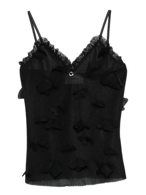 Coperni butterflies-appliqué top - Black - zdjęcie produktu nr 1