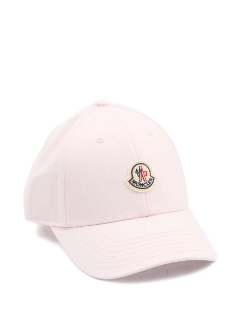 Moncler logo-patch baseball cap hat - Pink - zdjęcie produktu nr 1