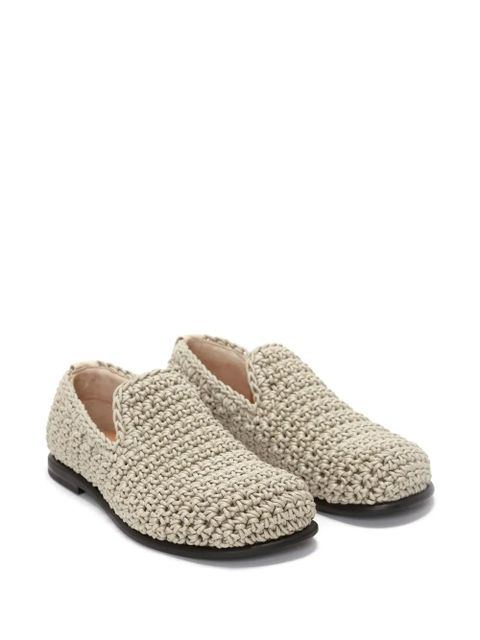 JW Anderson crochet moccasin loafers - Neutrals